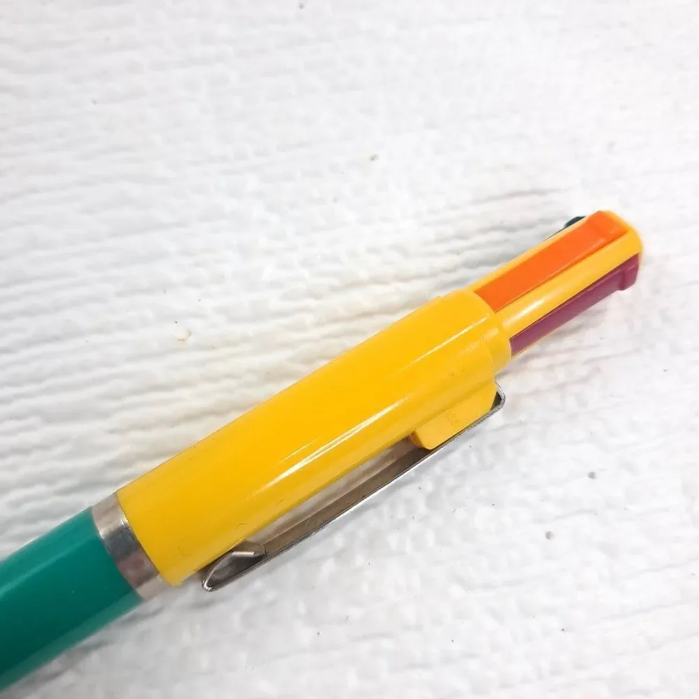 Vintage Pentech‎ Fire Works Pen Multi Colored Retractable Ball Point Fireworks